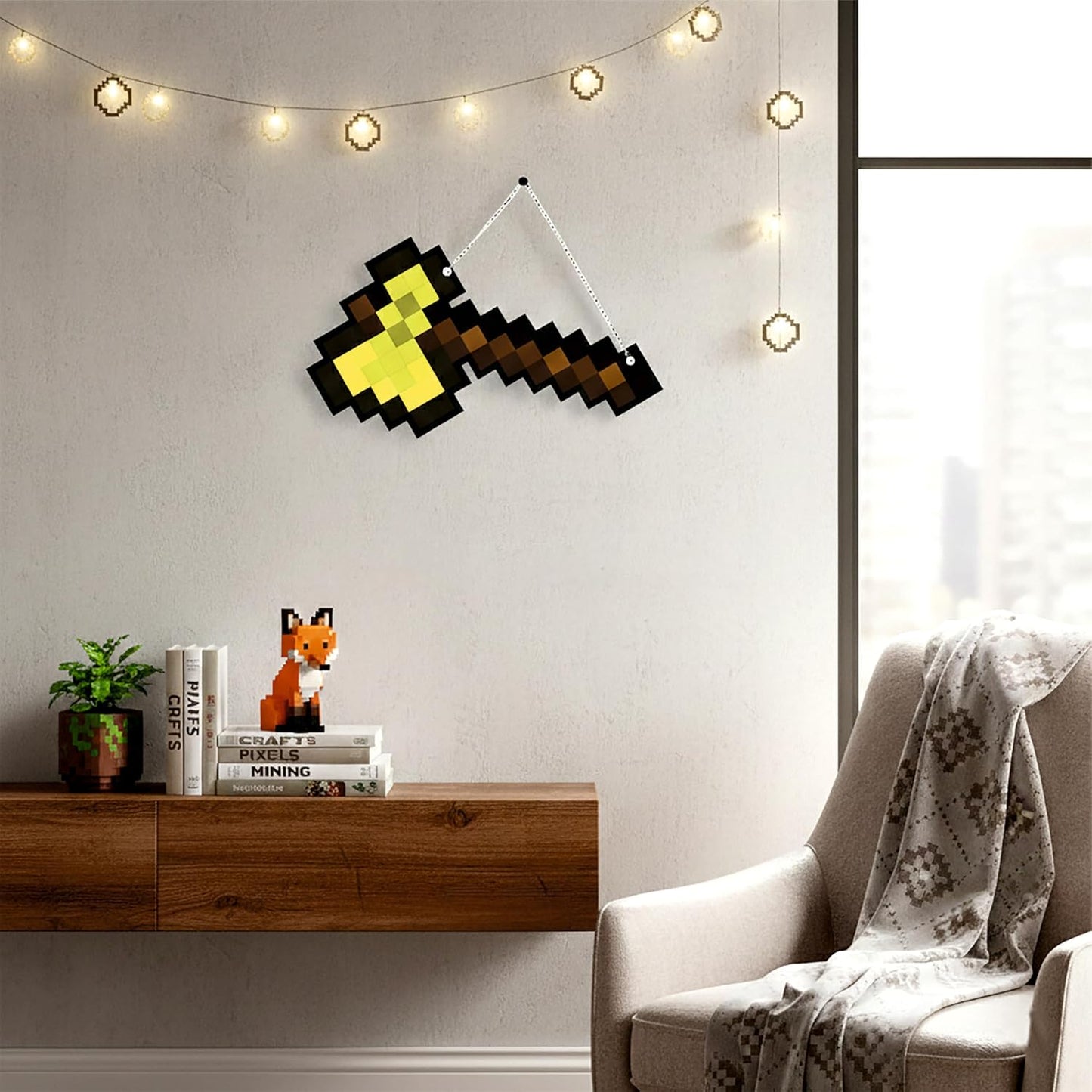 Retro Pixel Golden Axe Gaming Wall Hanging