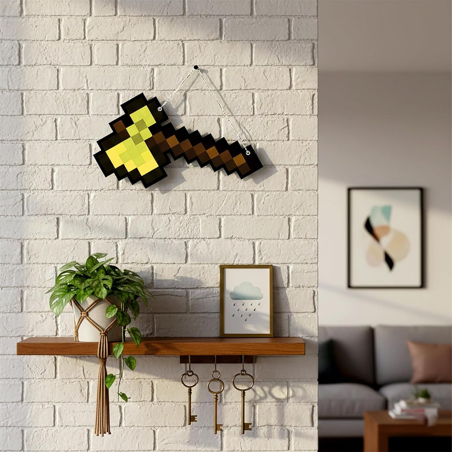 Retro Pixel Golden Axe Gaming Wall Hanging