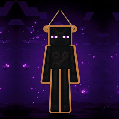 Retro Pixel Enderman Gaming Wall Hanging