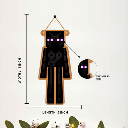 Retro Pixel Enderman Gaming Wall Hanging
