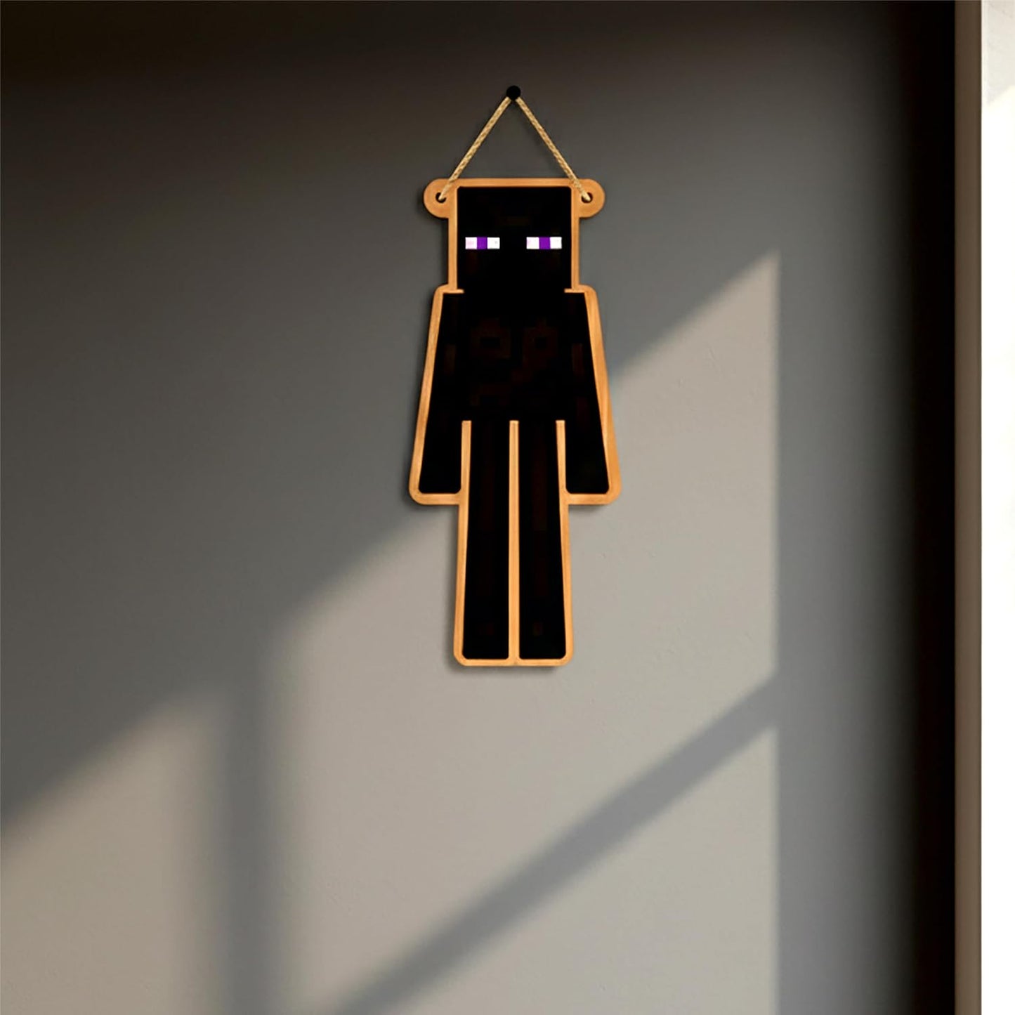 Retro Pixel Enderman Gaming Wall Hanging