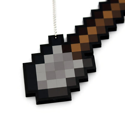 Retro Pixel Iron Shovel Gaming Wall Hanging