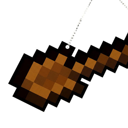 Retro Pixel Wooden Shovel Gaming Wall Hanging