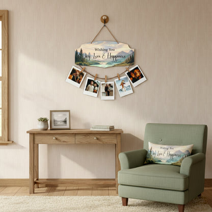 Wishing You Joy Love & Happiness Mountain Landscape Photo Hanging