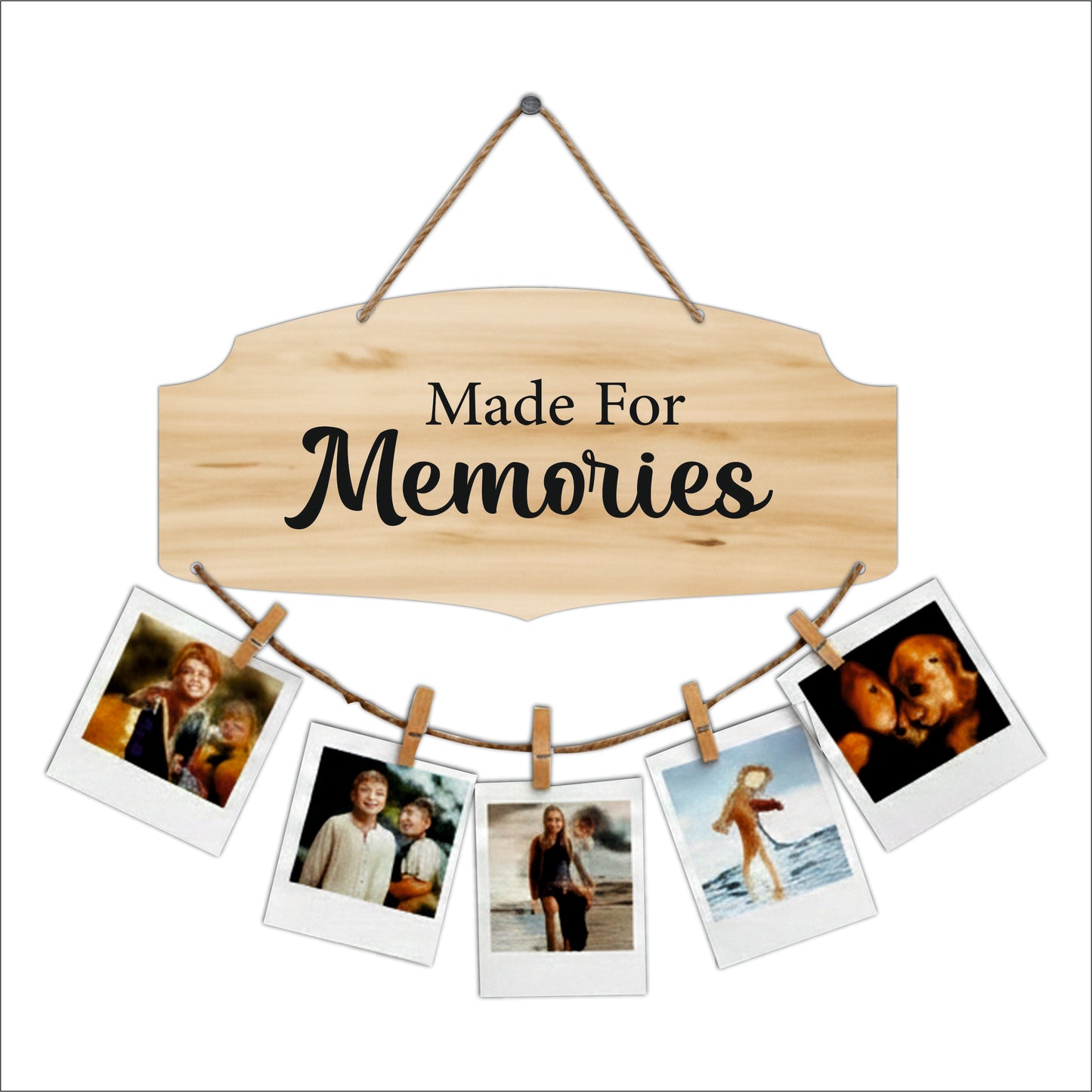 Made For Memories Natural Wood Photo Hanging