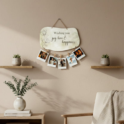 Wishing You Joy Love & Happiness Botanical Photo Hanging