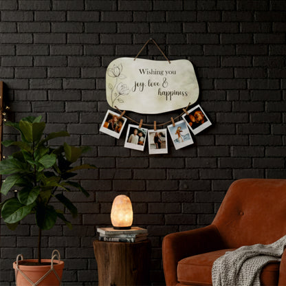Wishing You Joy Love & Happiness Botanical Photo Hanging