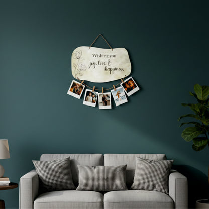 Wishing You Joy Love & Happiness Botanical Photo Hanging