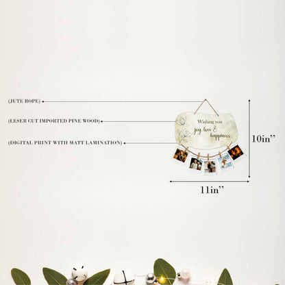 Wishing You Joy Love & Happiness Botanical Photo Hanging