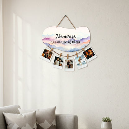 Memories Are Made Of These Watercolor Mountain Photo Hanging