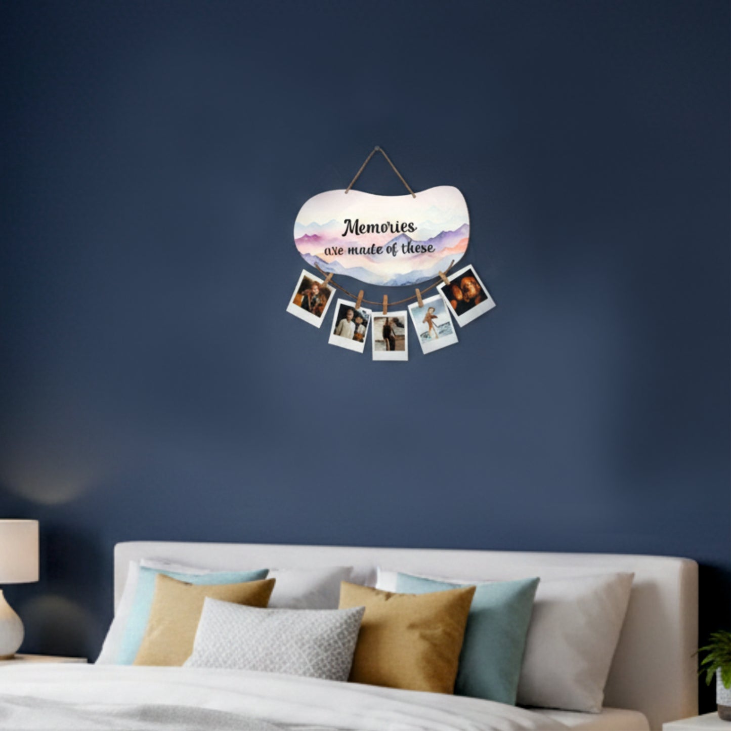 Memories Are Made Of These Watercolor Mountain Photo Hanging