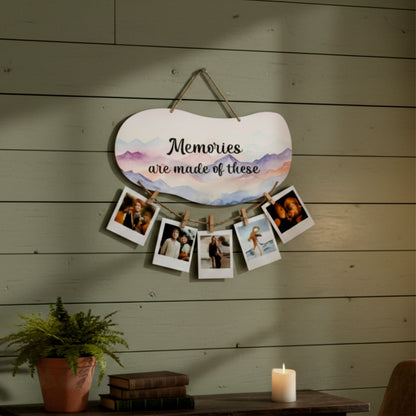 Memories Are Made Of These Watercolor Mountain Photo Hanging