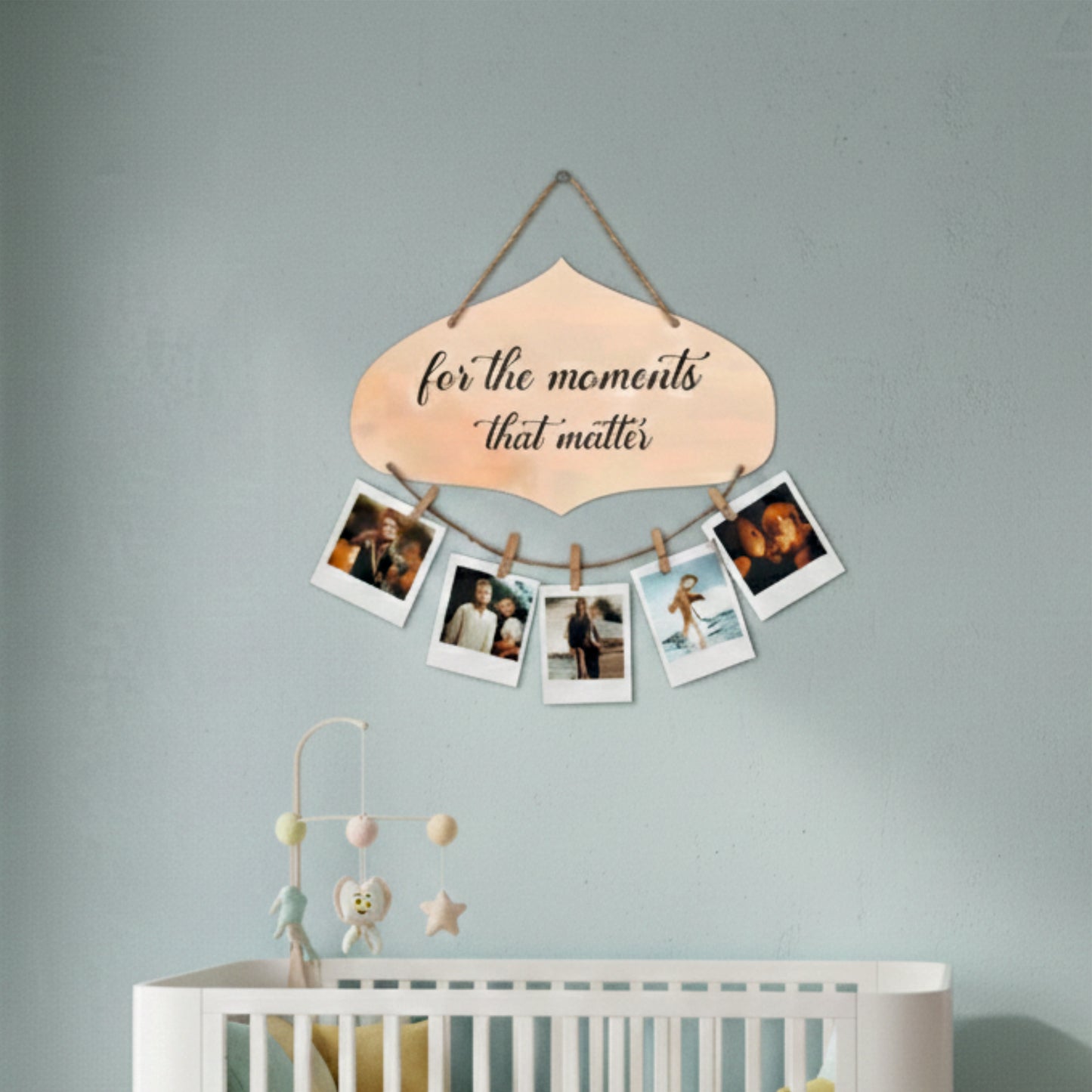 For The Moments That Matter Blush Peach Photo Hanging
