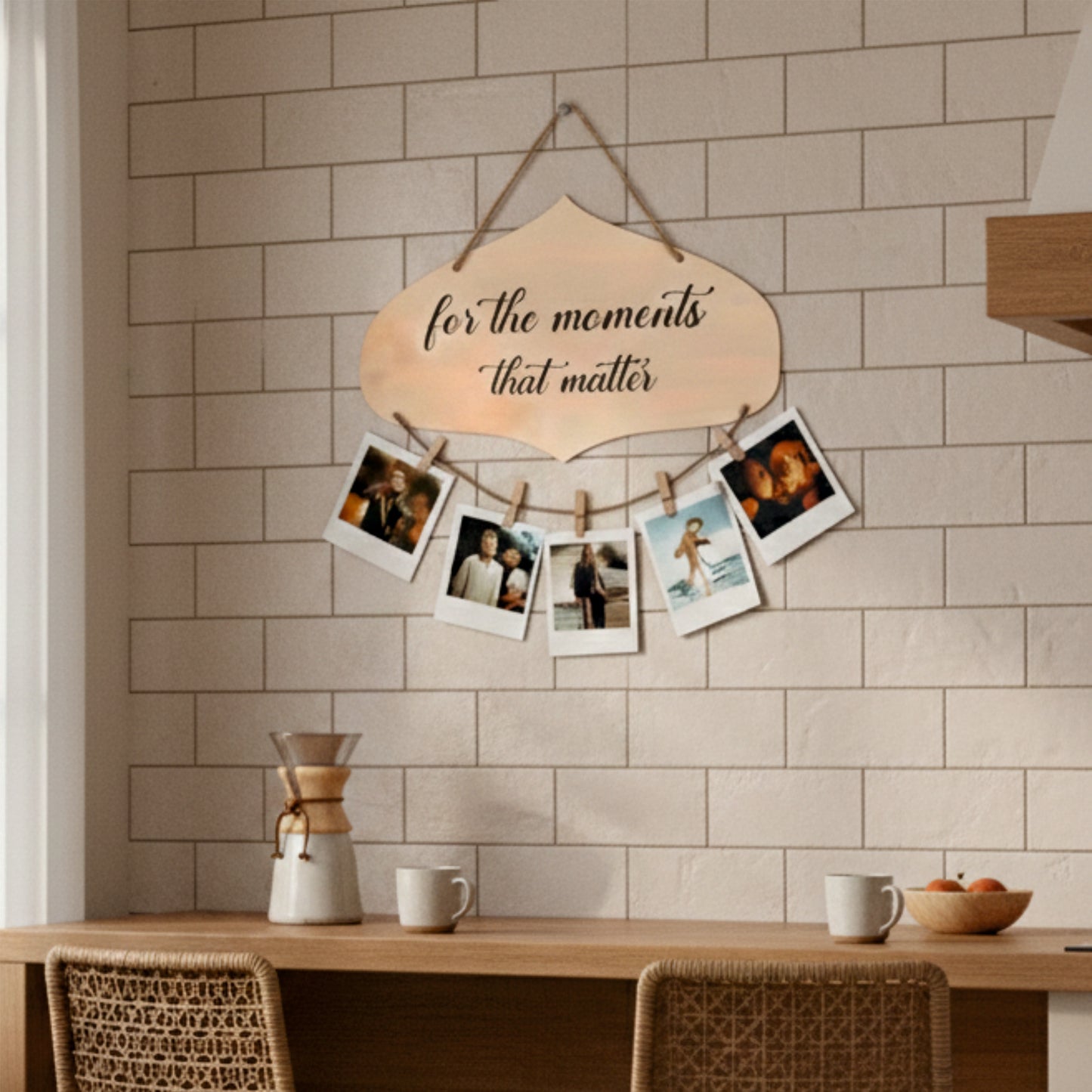 For The Moments That Matter Blush Peach Photo Hanging