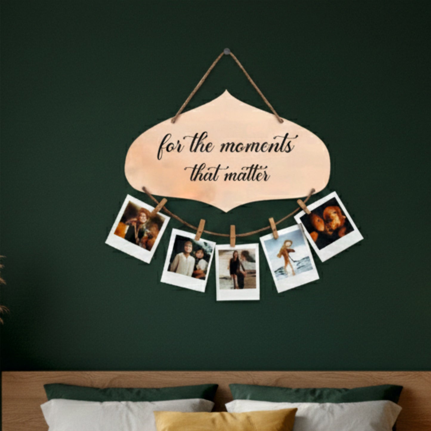 For The Moments That Matter Blush Peach Photo Hanging