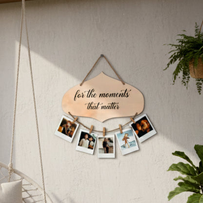 For The Moments That Matter Blush Peach Photo Hanging