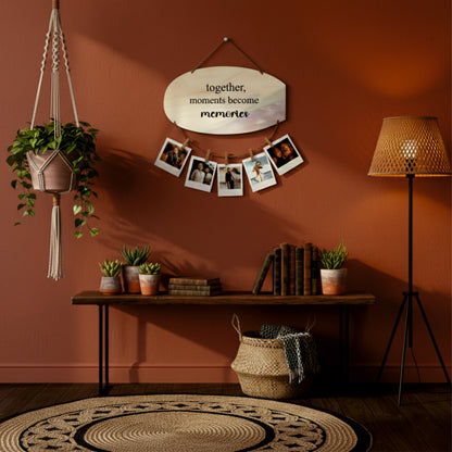 Together Moments Become Memories Pastel Watercolor Photo Hanging