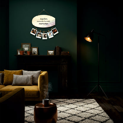Together Moments Become Memories Pastel Watercolor Photo Hanging