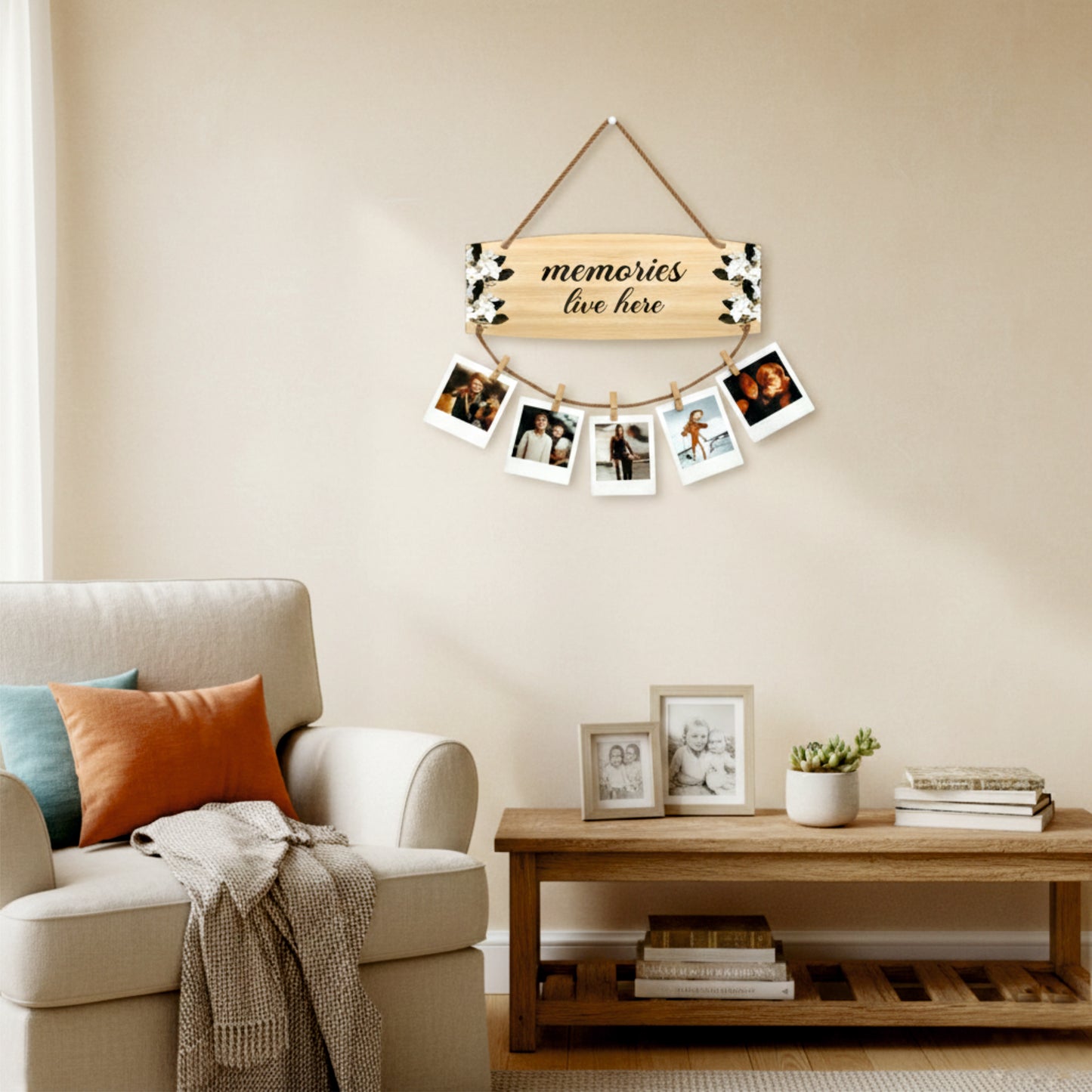 Memories Live Here Picture Display Hanging