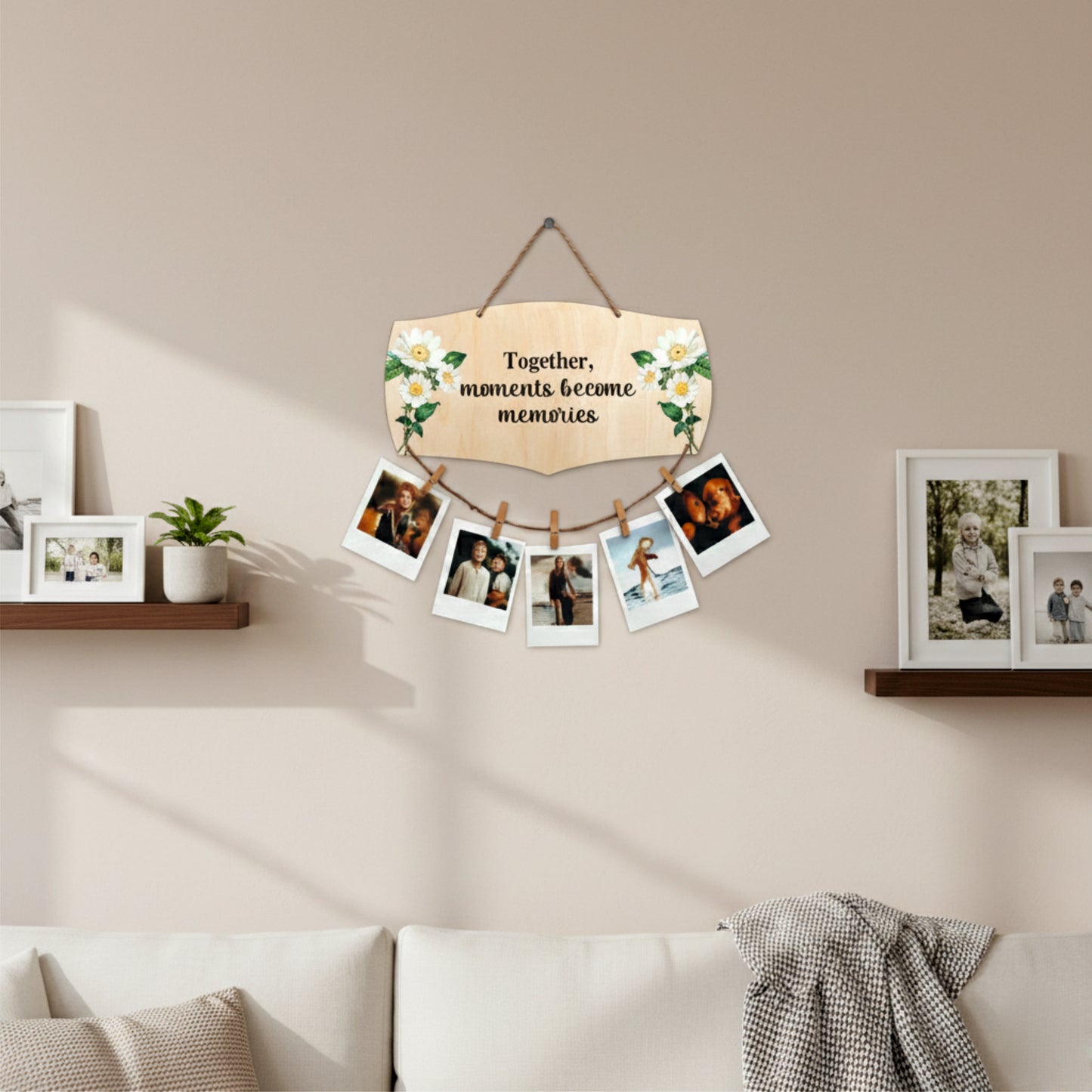Together Moments Become Memories Photo Hanging