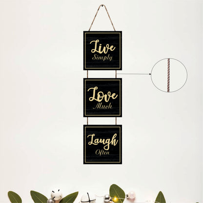 Live Simply Love Much Laugh Often Wooden Wall Hanging
