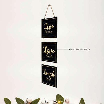 Live Simply Love Much Laugh Often Wooden Wall Hanging