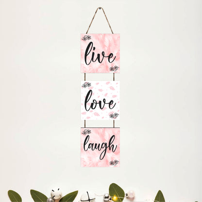 Live Love Laugh Floral Wooden Wall Hanging