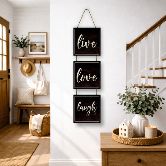 Live Love Laugh Wooden Wall Hanging