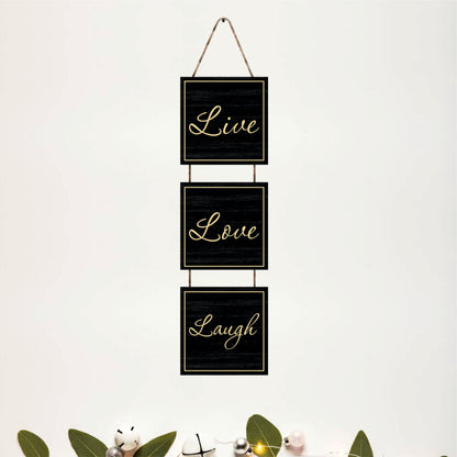 Live Love Laugh Classic Wooden Wall Hanging