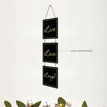 Live Love Laugh Classic Wooden Wall Hanging