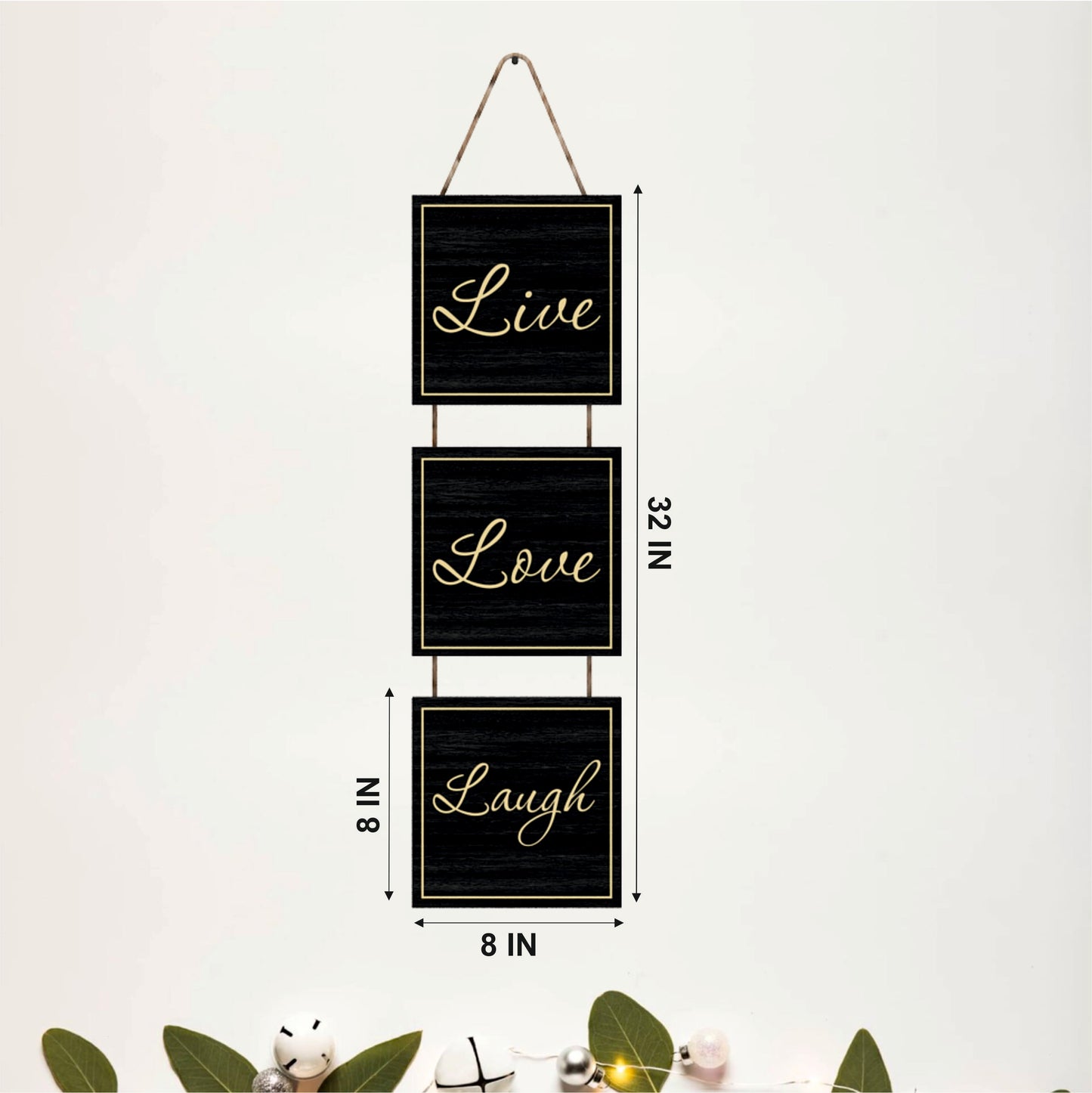 Live Love Laugh Classic Wooden Wall Hanging