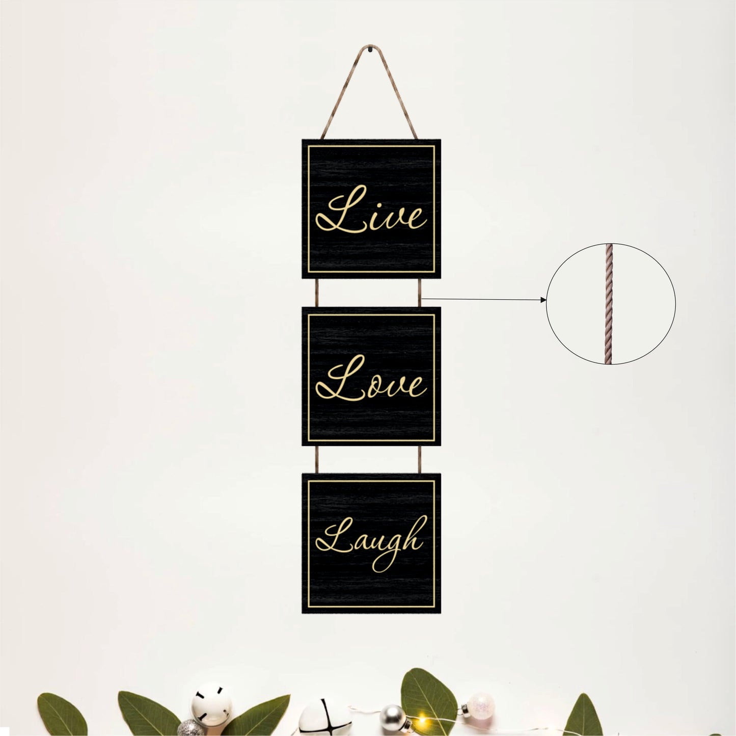 Live Love Laugh Classic Wooden Wall Hanging