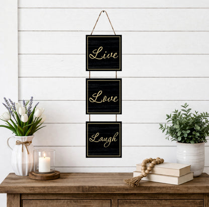 Live Love Laugh Classic Wooden Wall Hanging