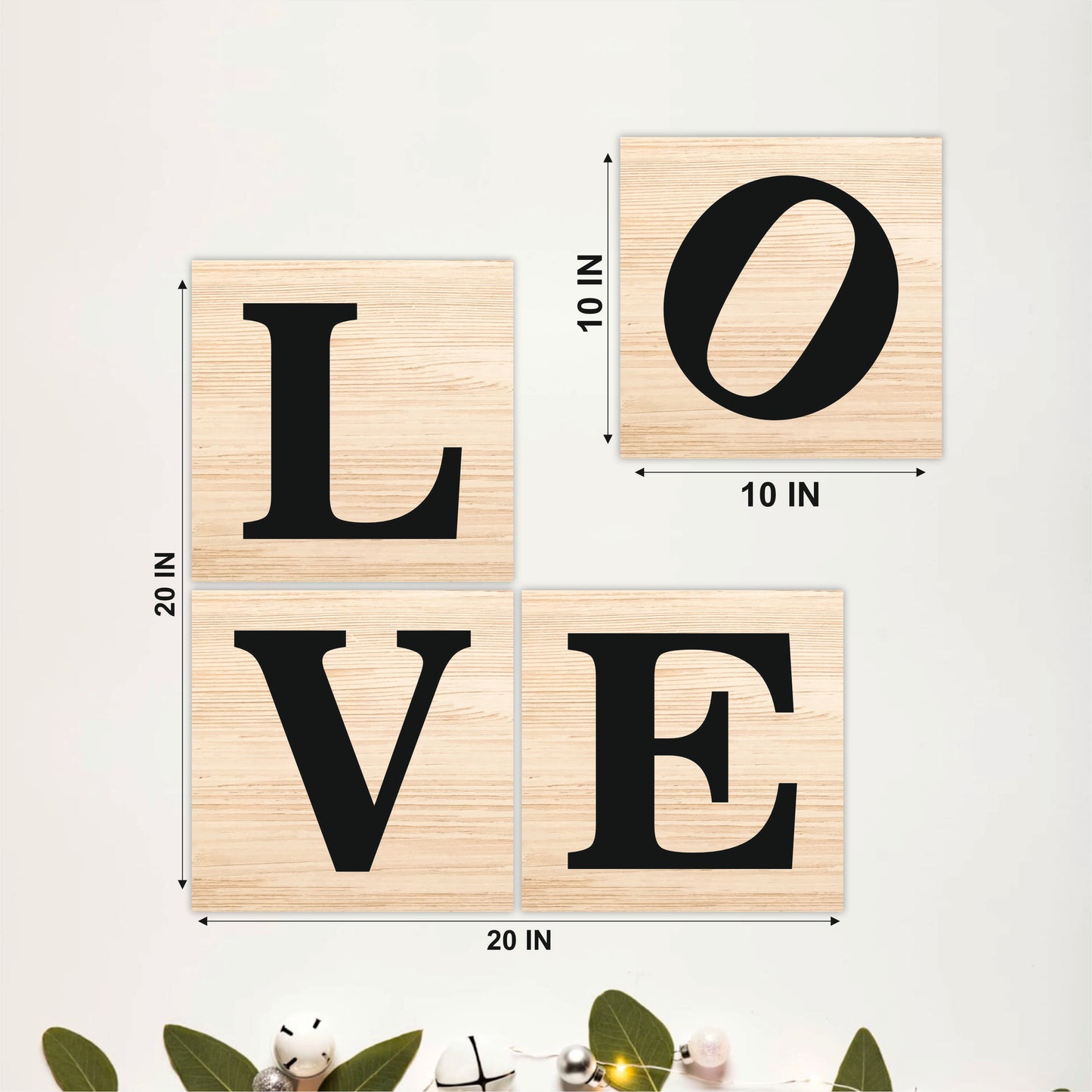 Scandinavian LOVE Wooden Wall Decor
