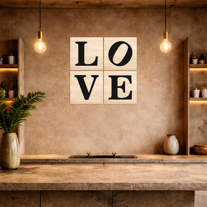 Scandinavian LOVE Wooden Wall Decor