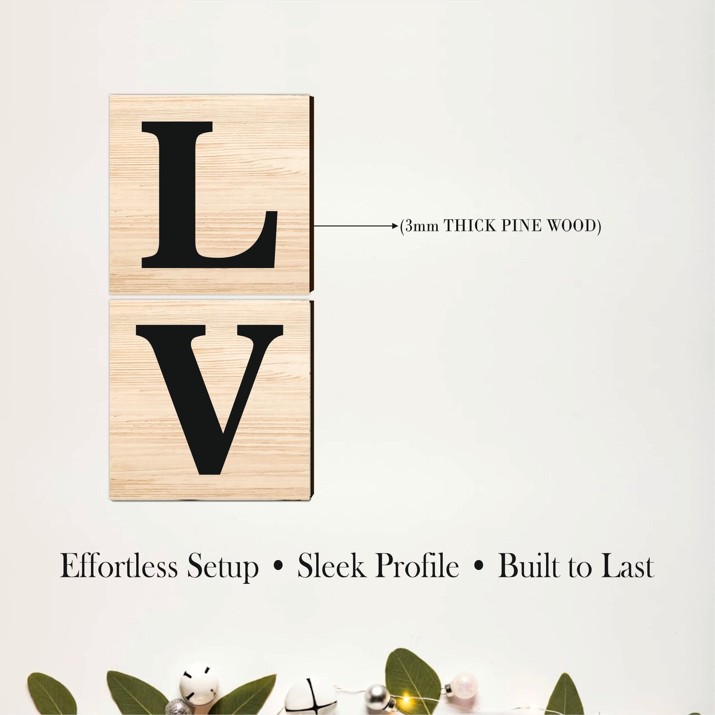 Scandinavian LOVE Wooden Wall Decor