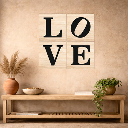 Scandinavian LOVE Wooden Wall Decor