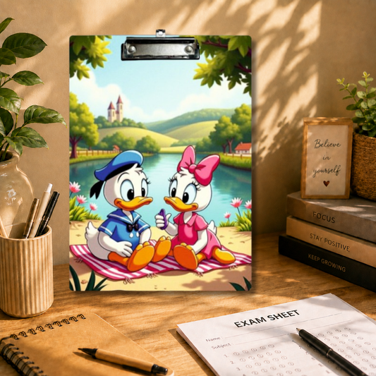 Portable Exam Clipboard with Riverside Duck Illustration