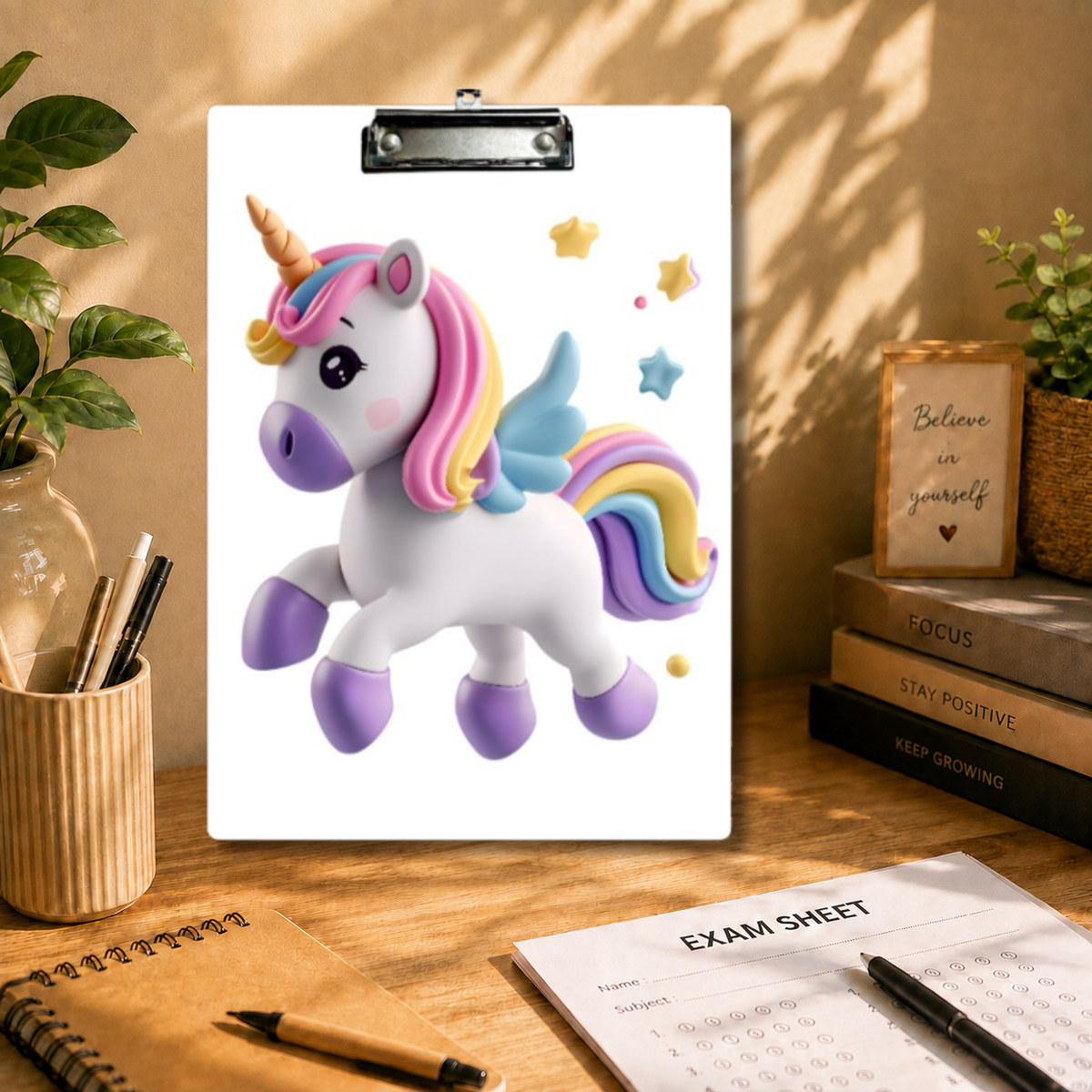 Cute Fantasy Character Illustration Clipboard