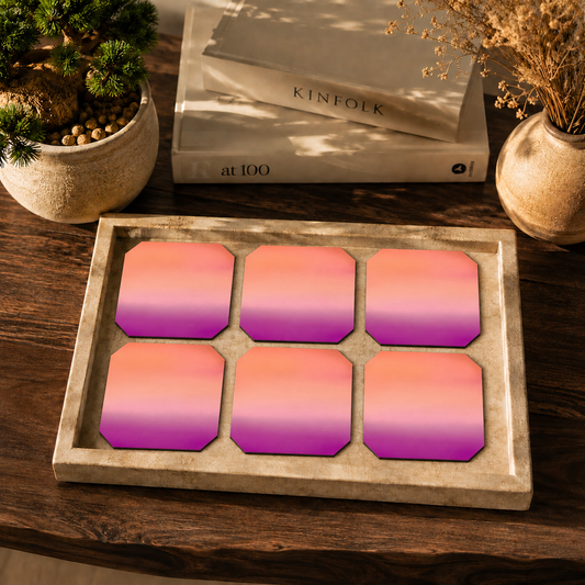 Blush Sunset Coasters Pack of 6