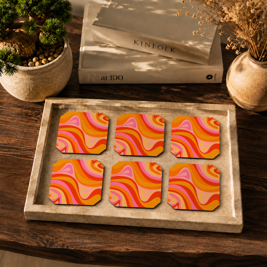 Groovy Waves Coasters Pack of 6