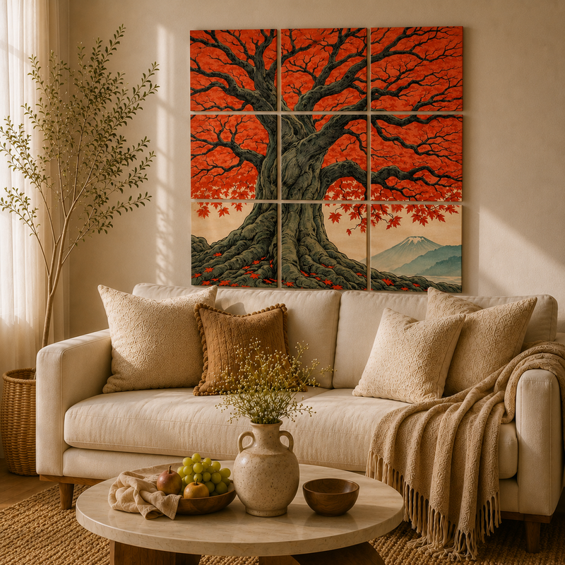 Japanese Maple Tree Wooden Wall Art